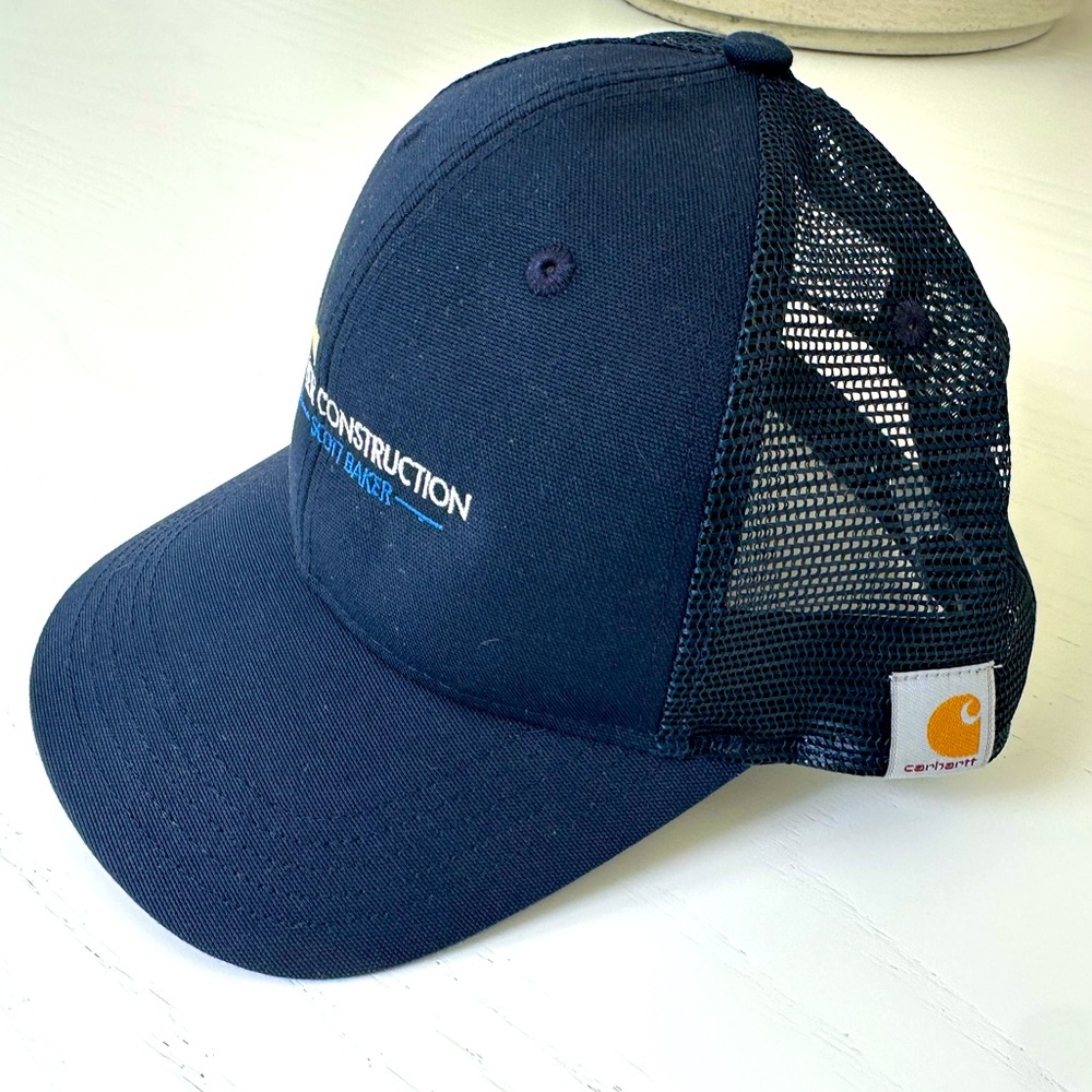 CARHARTT navy hat adjustable  printed BAKER CONSTRUCTION